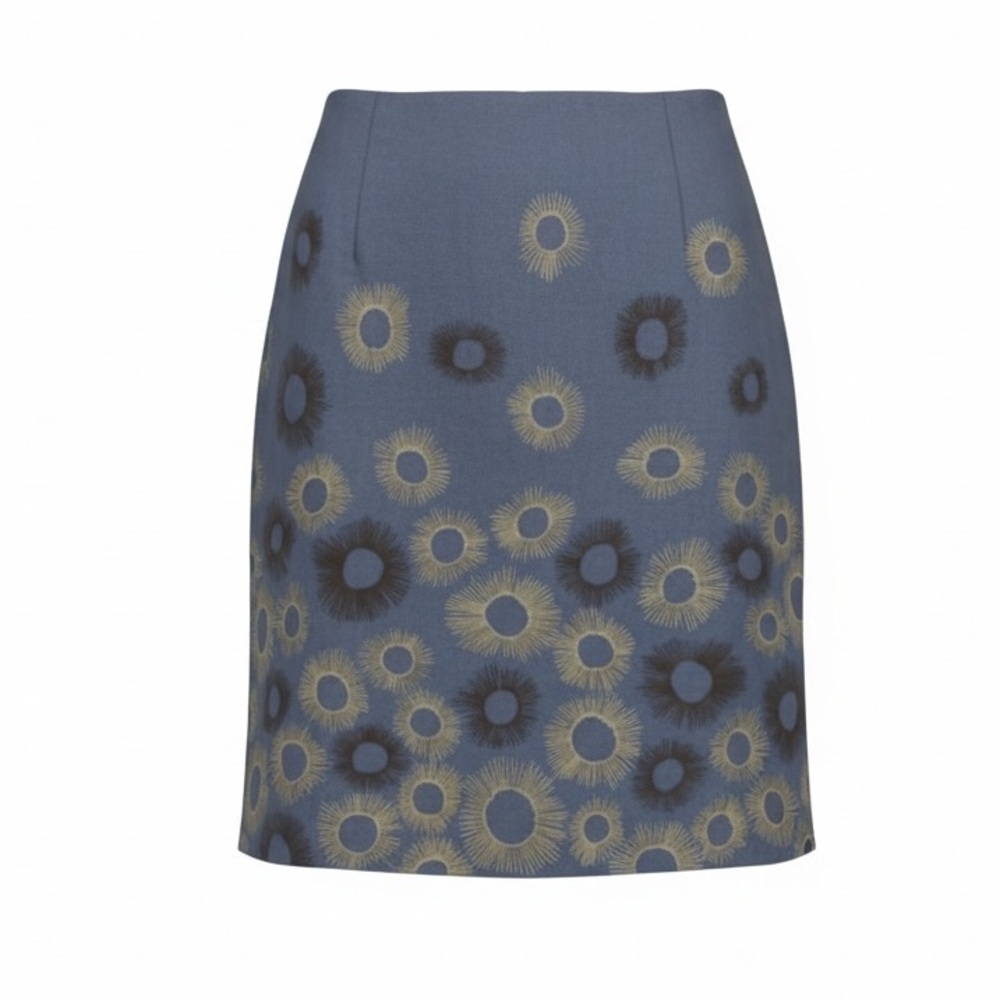 Boden grey embroidered skirt, size 8